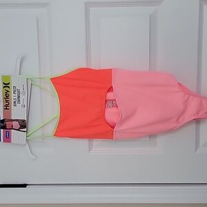 Girls Hurley One Piece Swimsuit Sizes L 10/12, XXL 18/20 NWT
